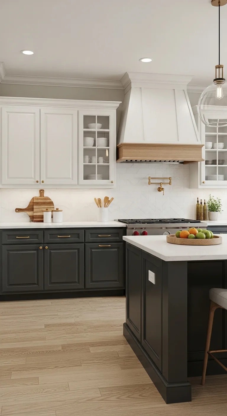 Two-Tone Modern Kitchen Cabinets for Added Contrast