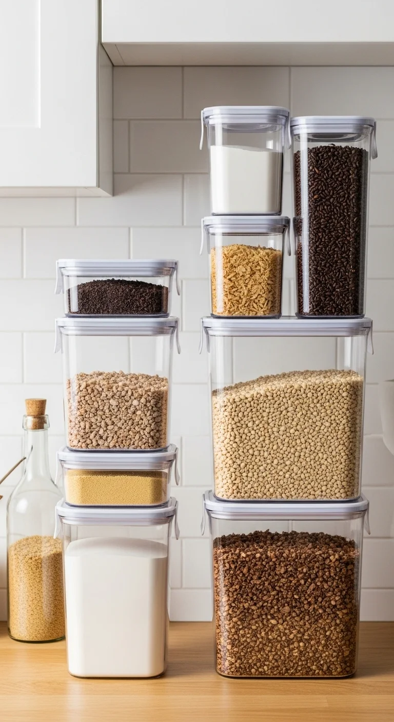 Use Stackable Containers for Space-Saving