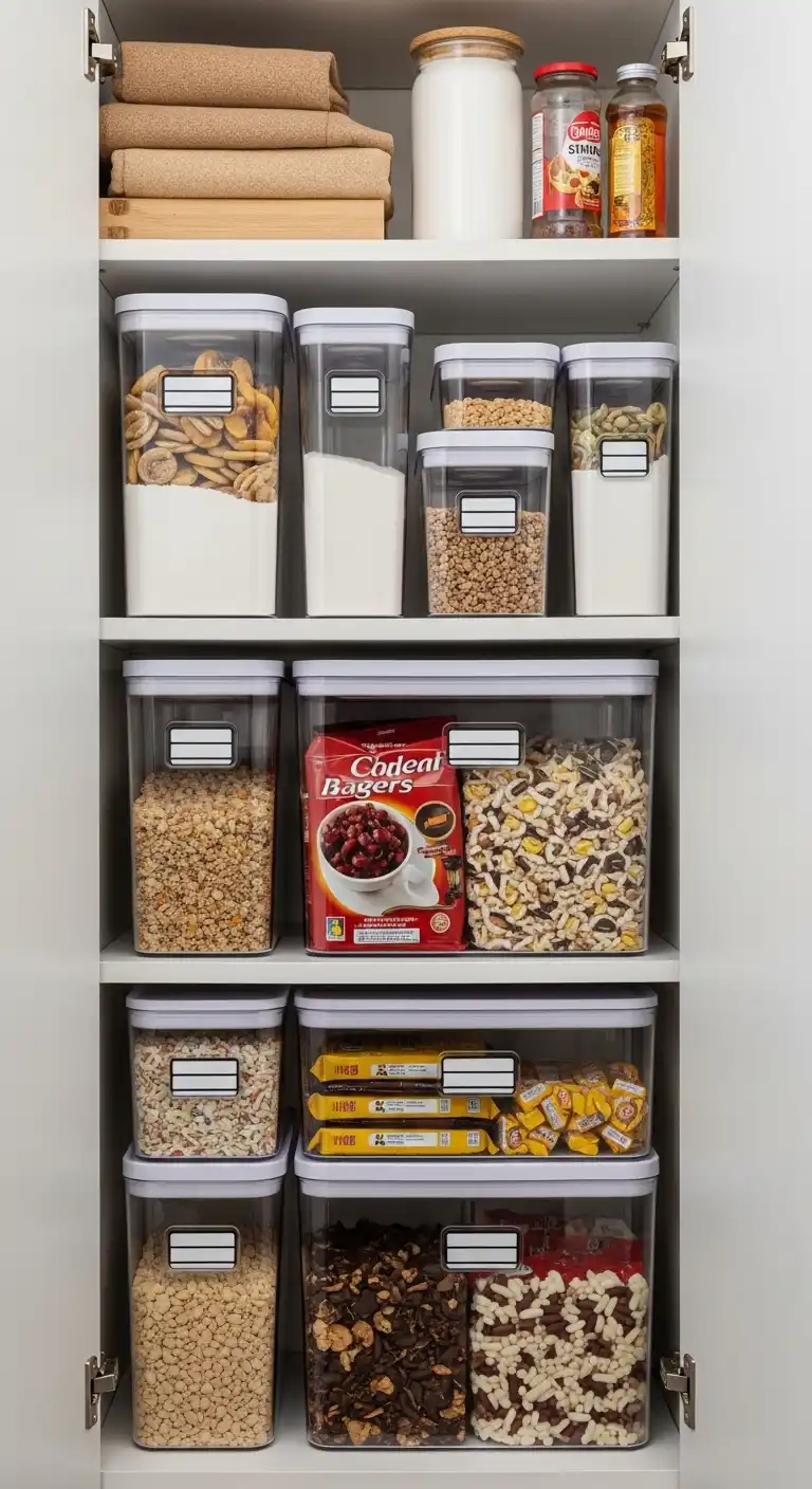 Use Stackable Containers to Maximize Pantry Organization Space