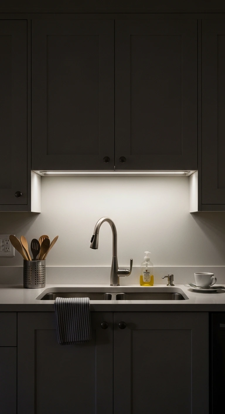 Use Under Cabinet Lighting for Better Visibility