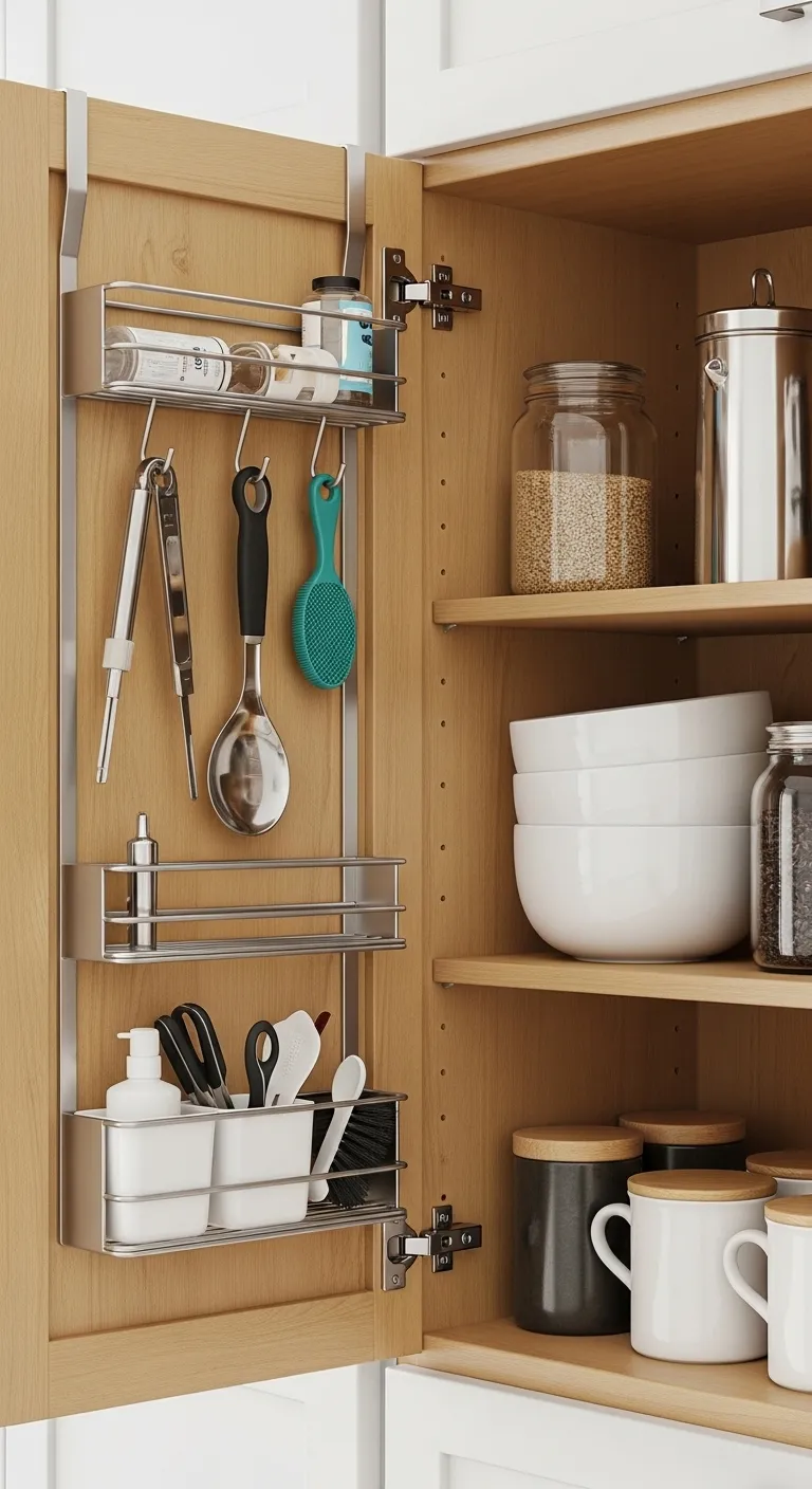 Utilize Cabinet Doors for Extra Space
