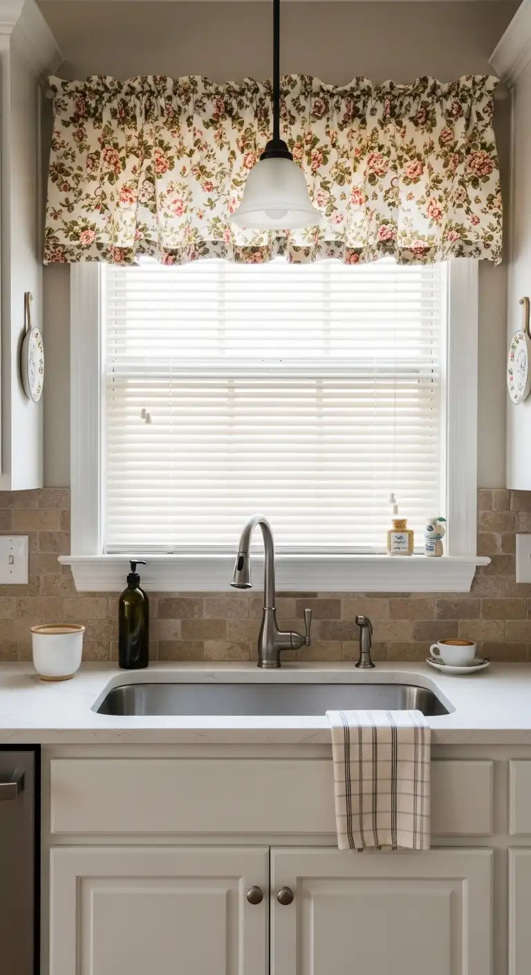 Valances for Small Kitchen Curtain Ideas Above Sink