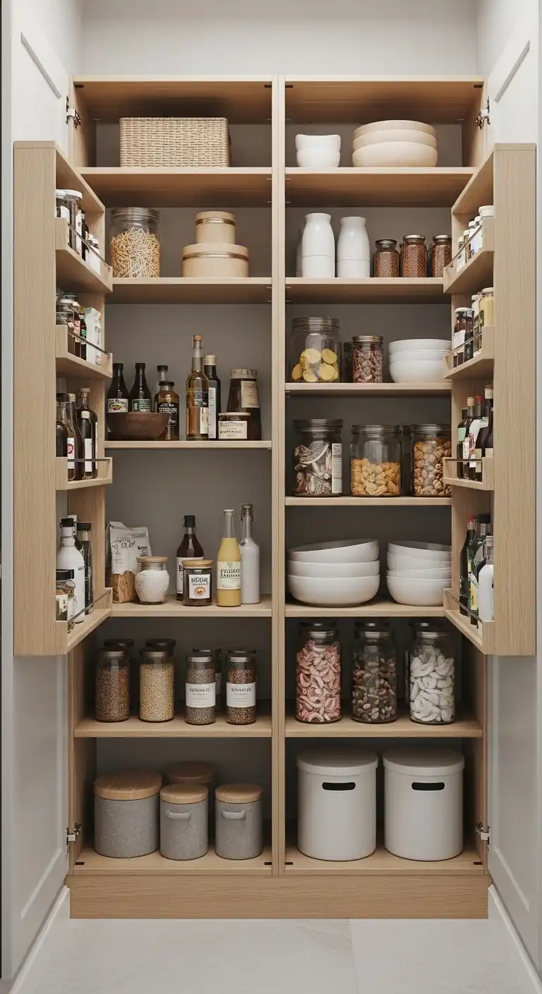 Vertical Maximization Pantry Organization Layout for Space Efficiency