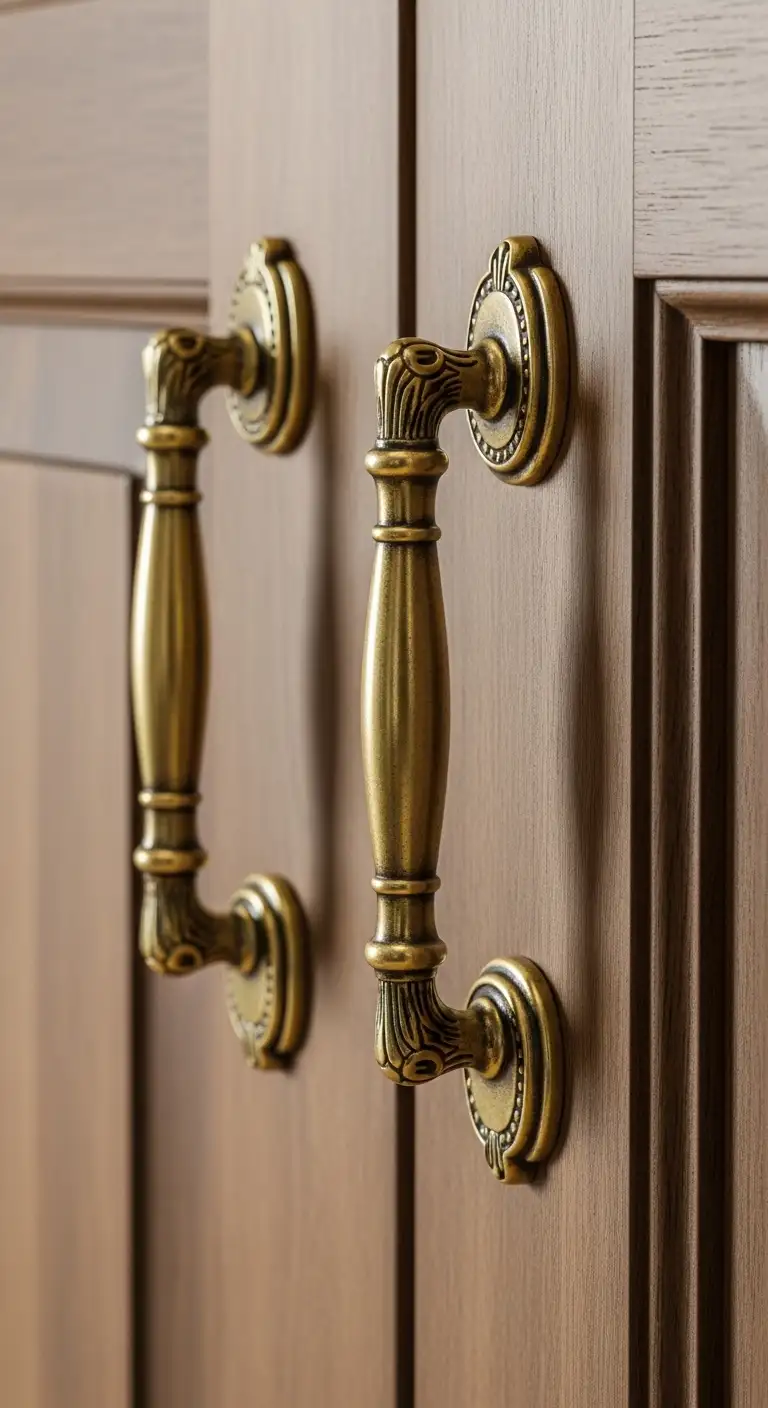 Vintage Brass Kitchen Cabinets Handles Ideas