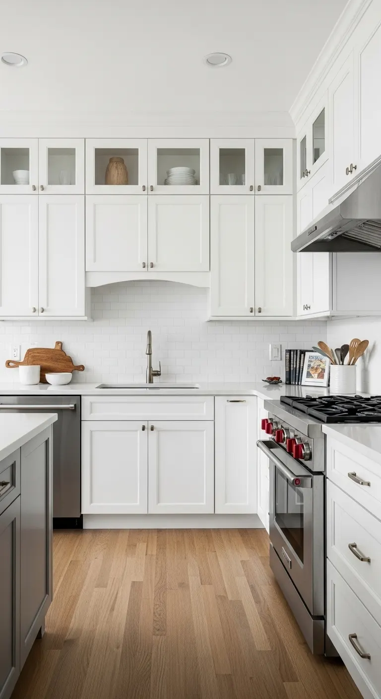 White Kitchen Cabinets for a Bright Interior