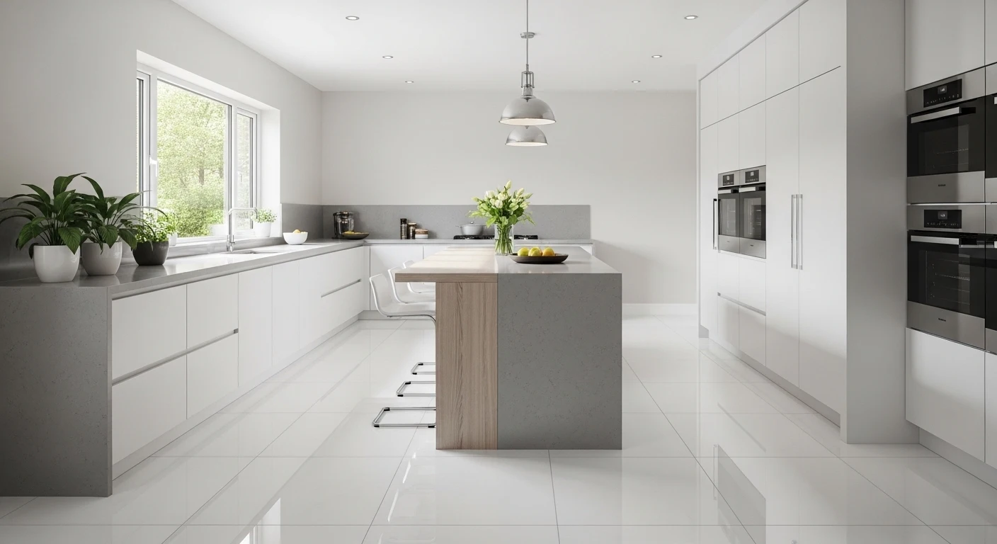 White Kitchen Flooring Ideas