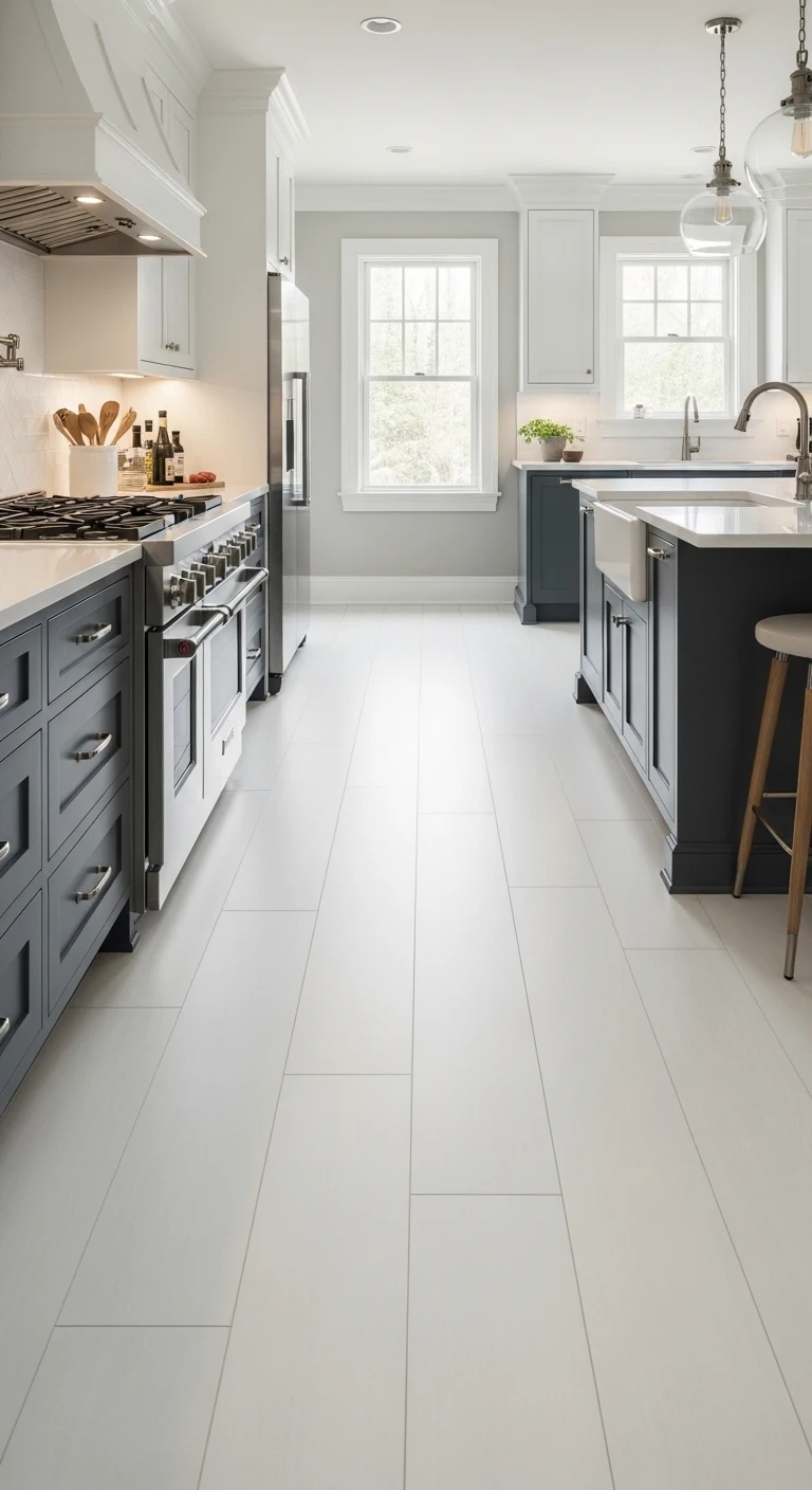 Why White Kitchen Flooring Creates a Bright and Expansive Atmosphere