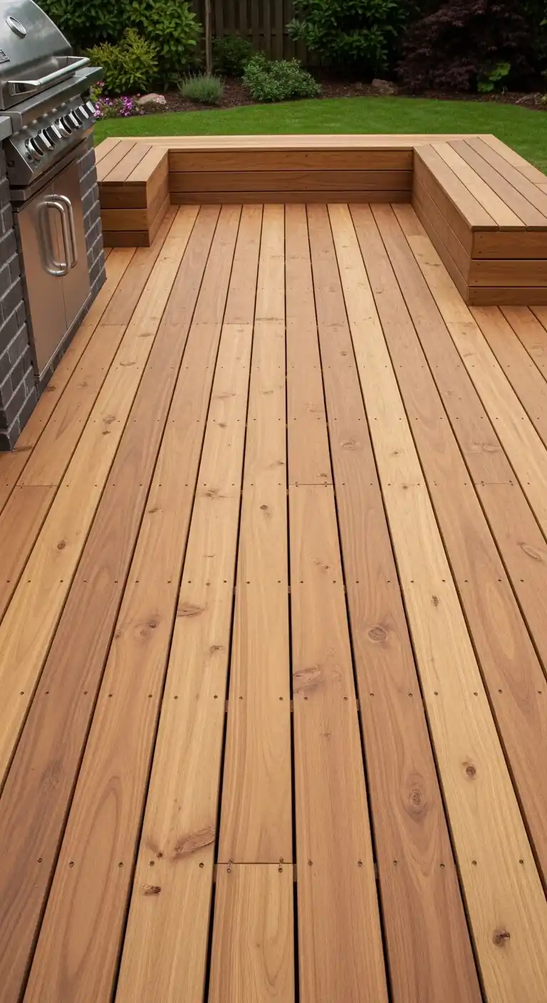 Wood Decking Flooring for Warm Natural Atmosphere