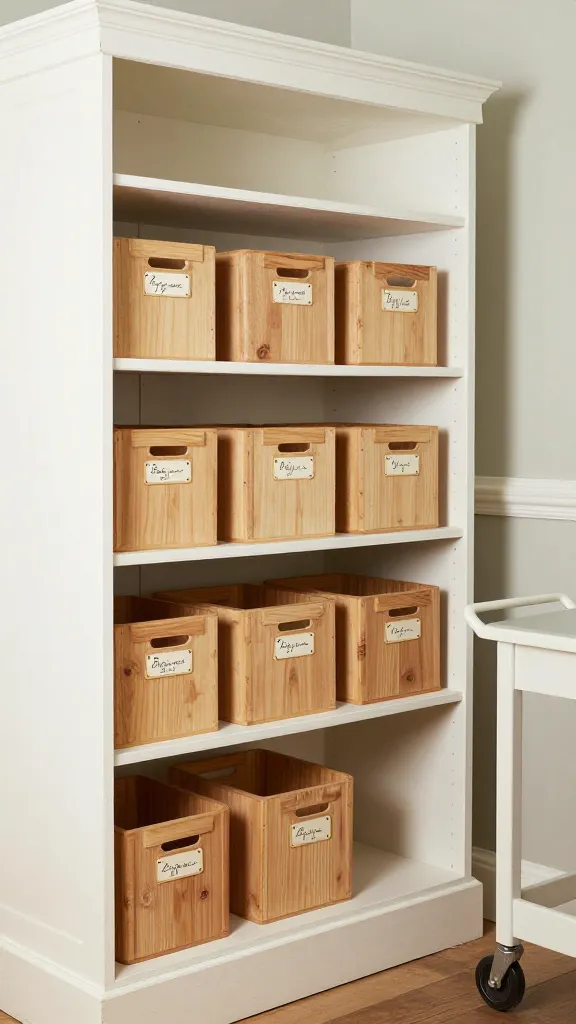 Vintage Farmhouse—Shaker Pantry With Labeled Bins