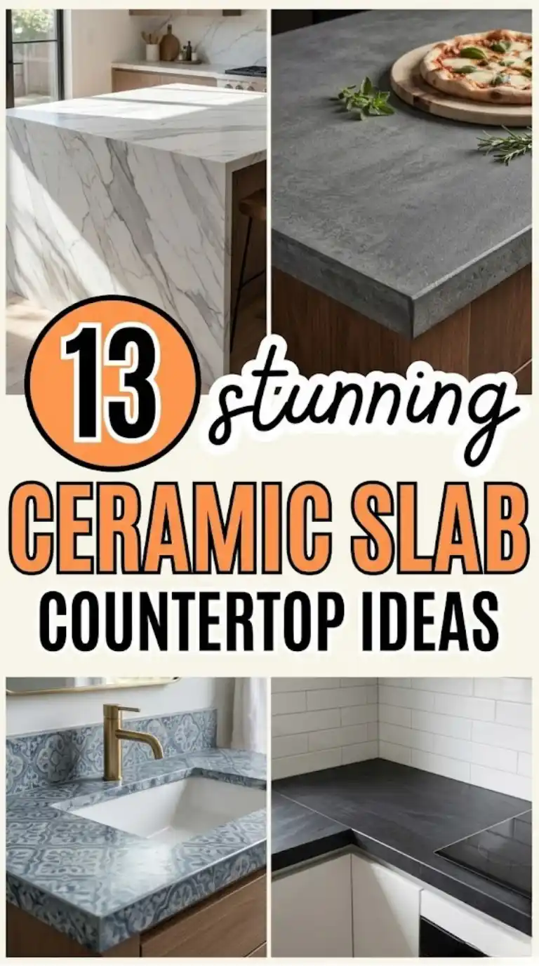 13 Ceramic Slab Countertop Ideas