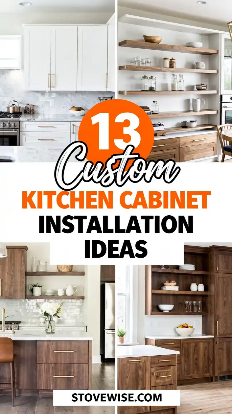 13 Custom Kitchen Cabinets Installation Ideas