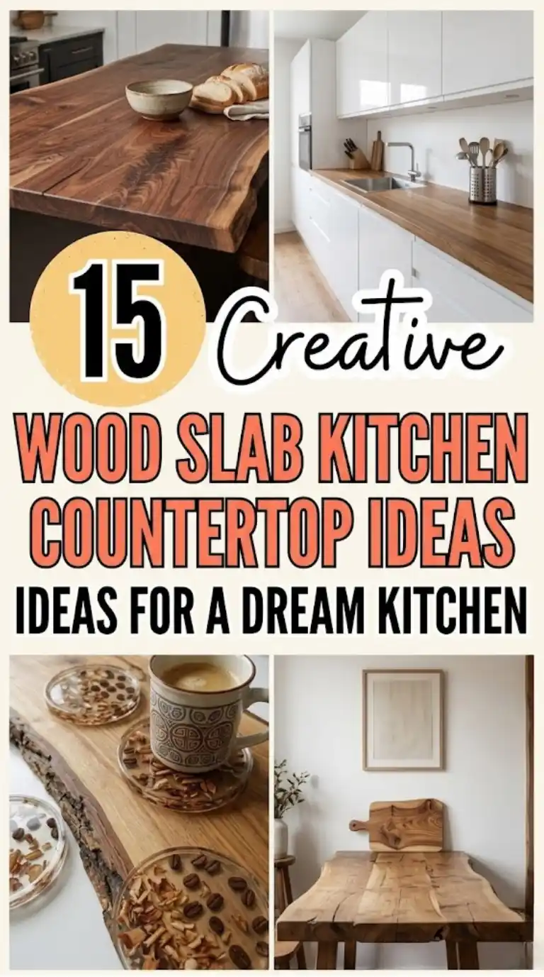 15 Wood Slab Kitchen Countertop Ideas