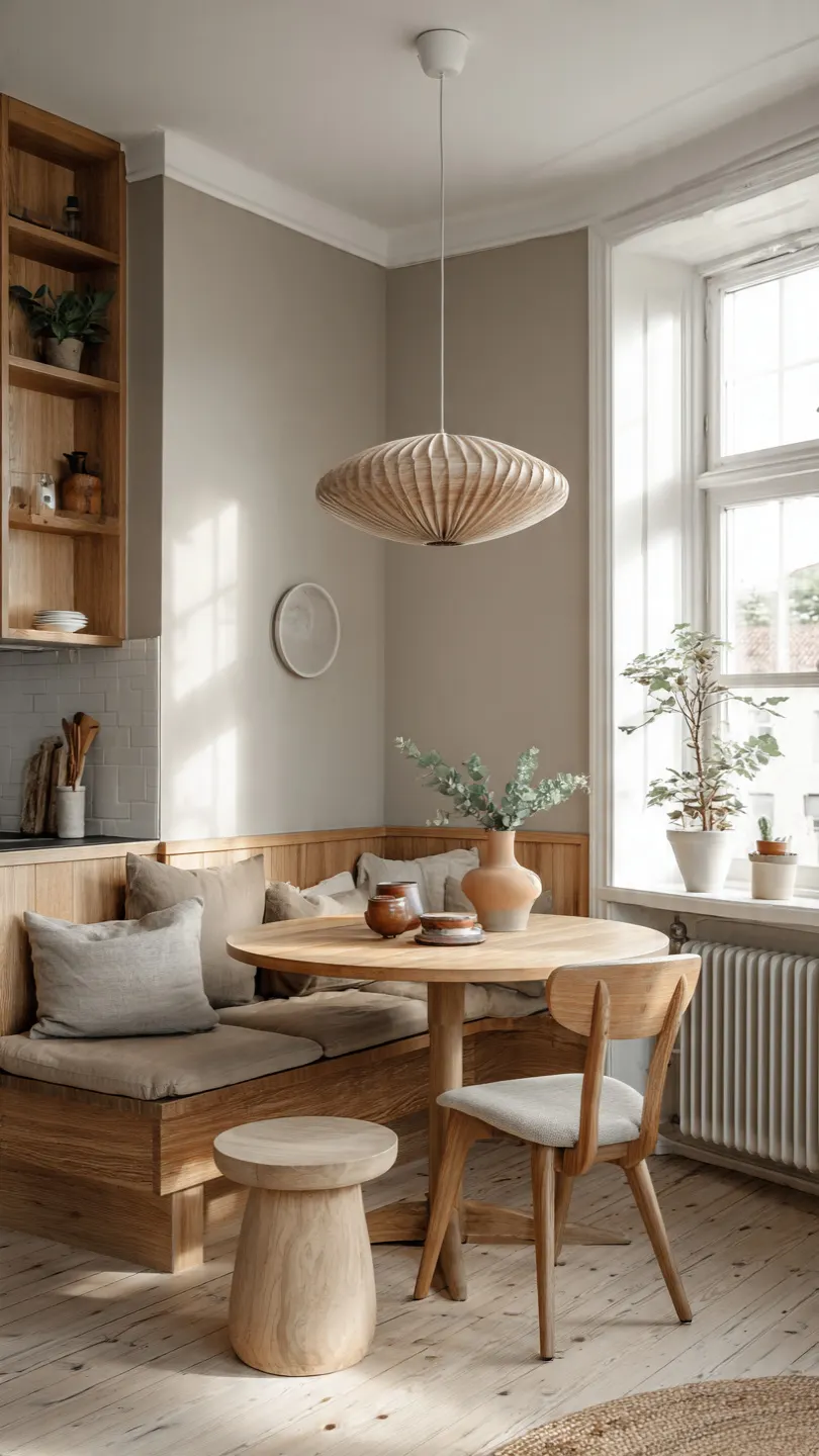 Add Cozy Dining Corners Within Scandinavian Kitchen Spaces