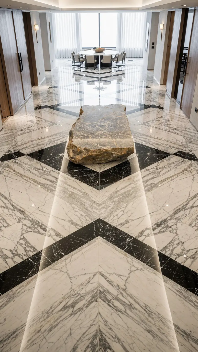 Artistic Pattern Layout Flooring Design