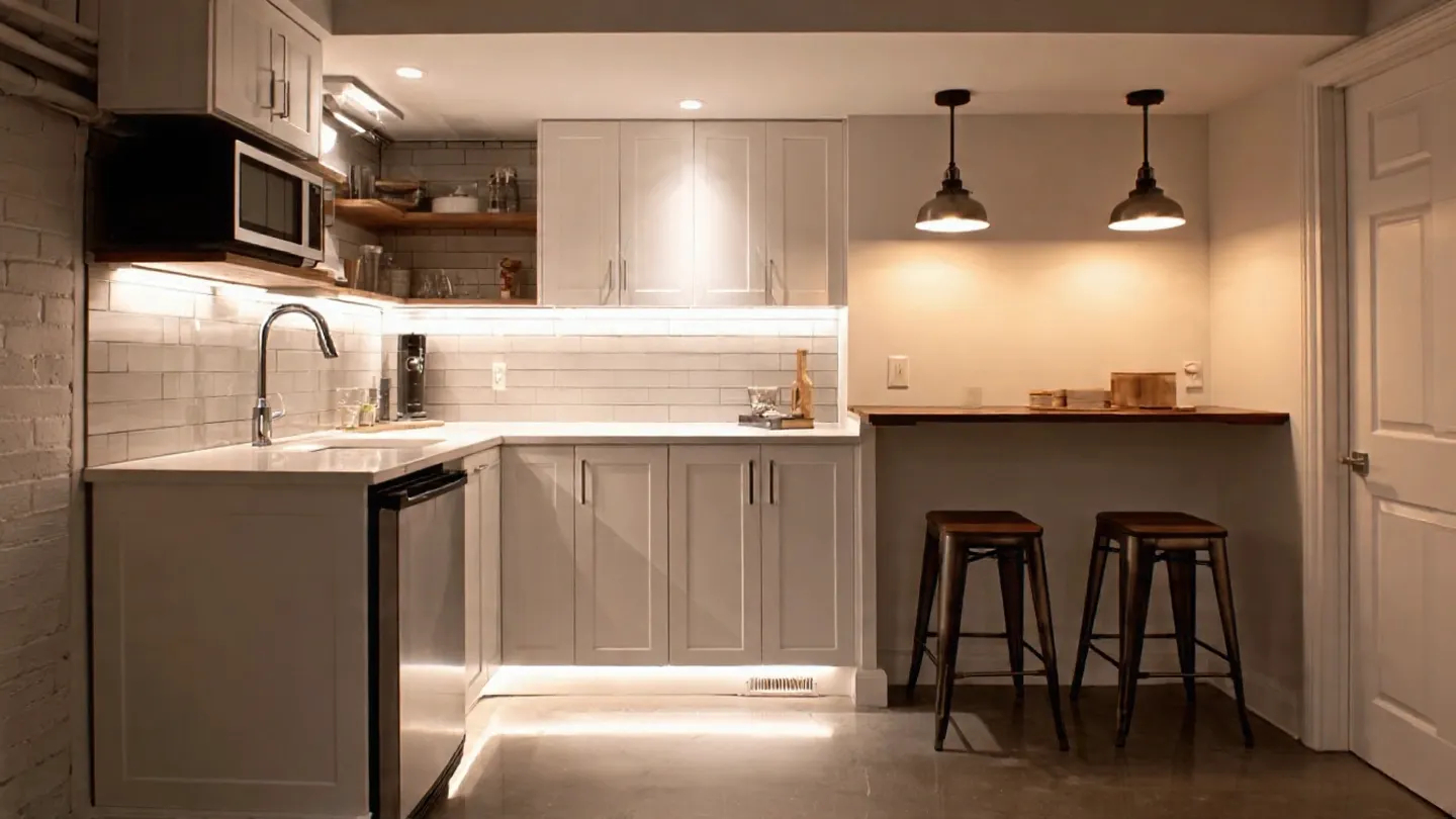 Basement Kitchenette Design