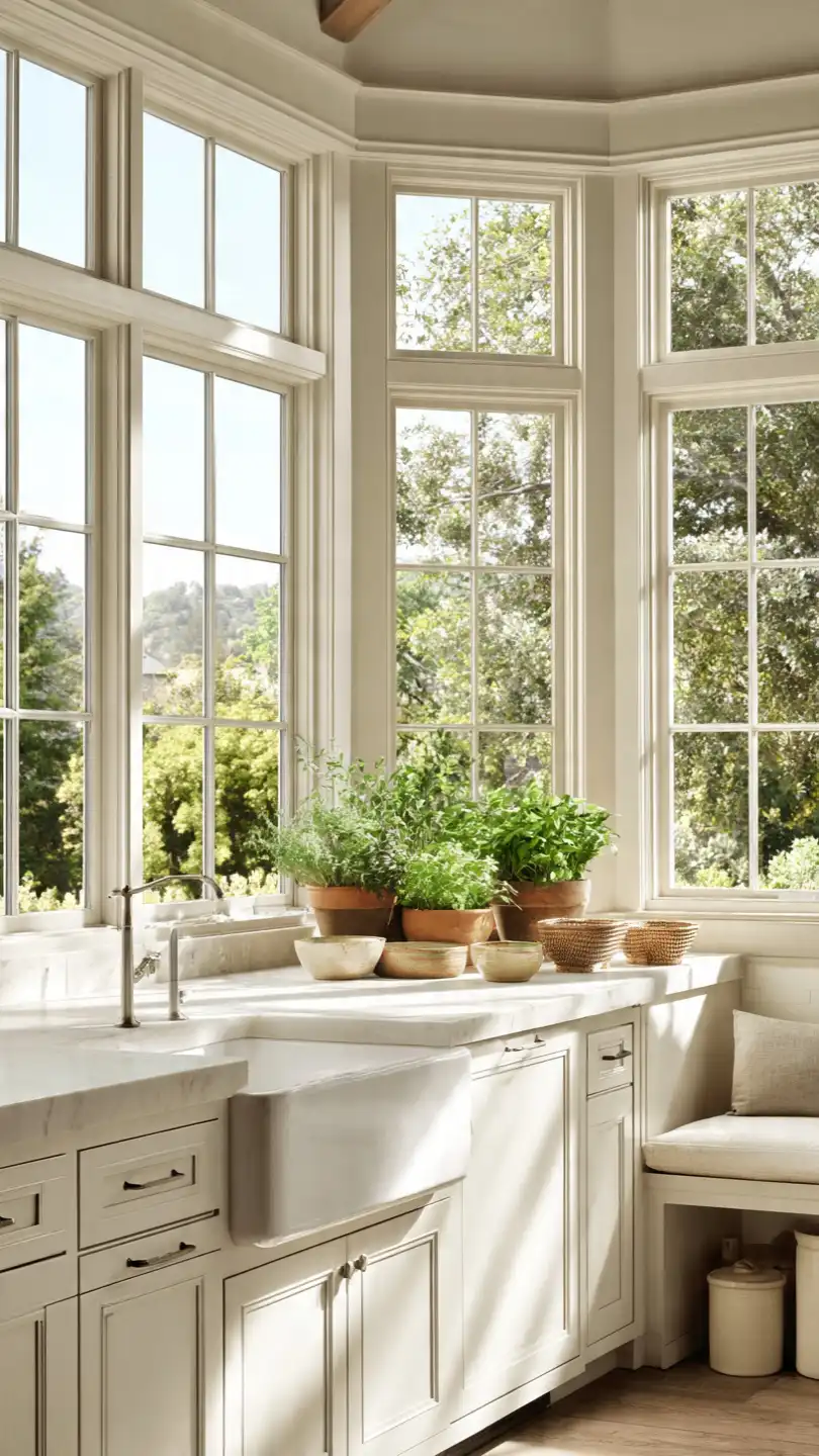 Bay Windows That Create Extra Kitchen Space