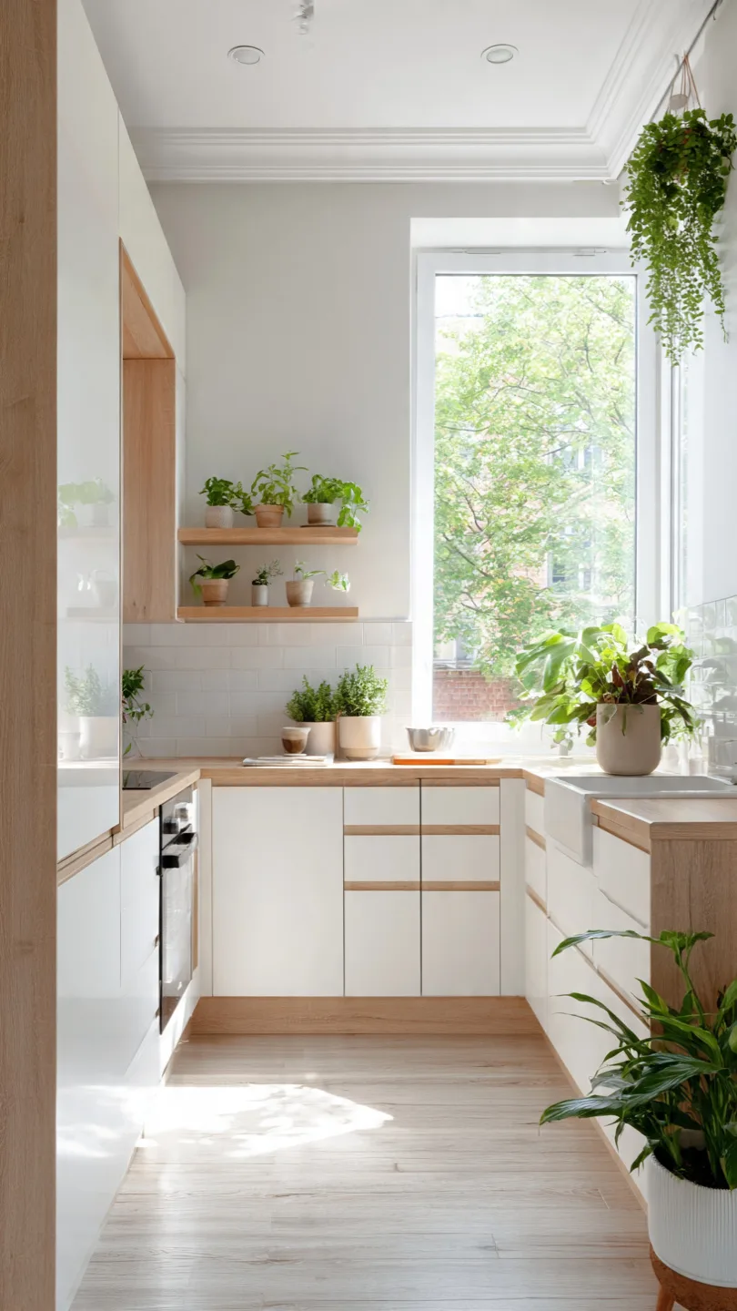 Blend Indoor Plants Into the Kitchen Styling