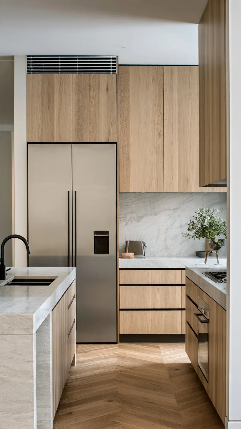 Blend Modern Appliances with Natural Scandinavian Materials