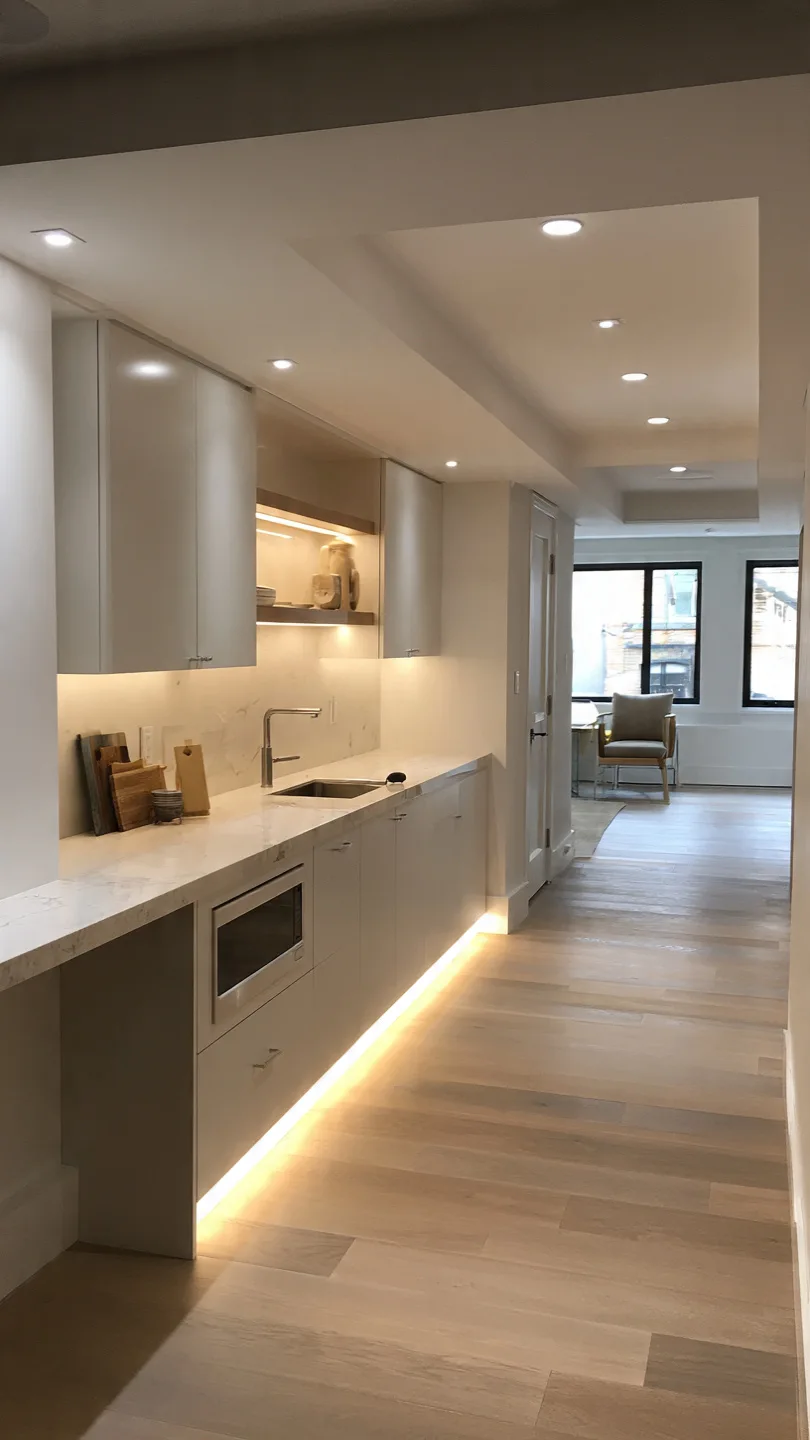 Bright lighting strategy for underground kitchen enhancement