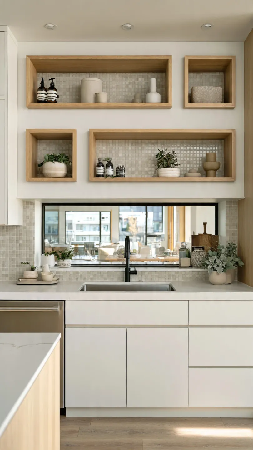 Create Built-In Niches Above Kitchen Sink Spaces