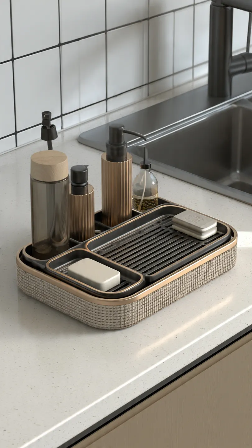 Decorative Kitchen Sink Soap Tray with Stylish Modern Finishes