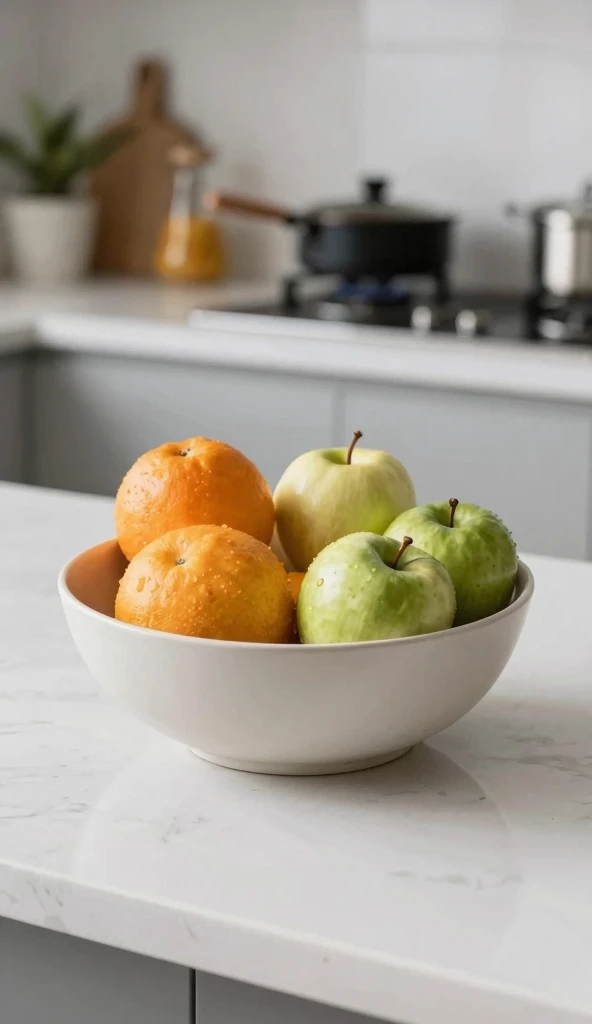Display a Minimalist Fruit Bowl Arrangement