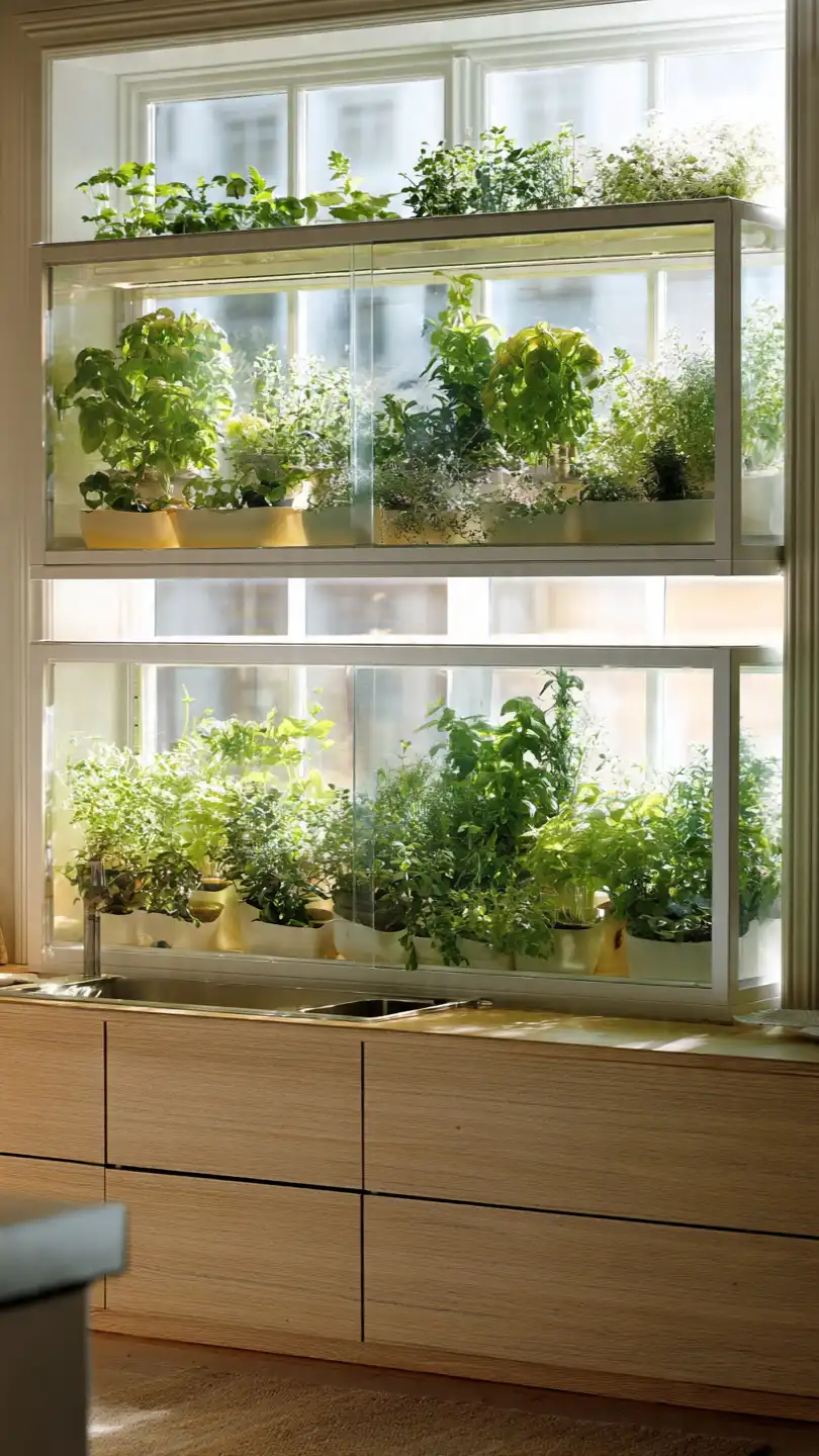Garden Windows for Fresh Herbs and Greenery