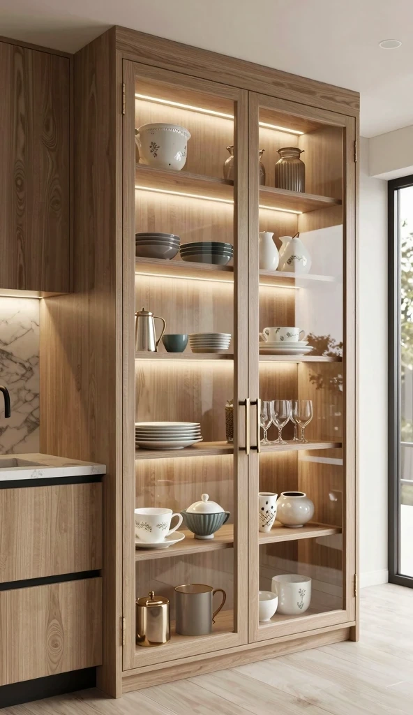 Glass-Front High-End Cabinets For Elegant Display Areas
