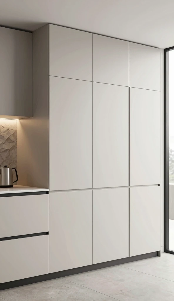 Handleless Kitchen Cabinets With Seamless Design