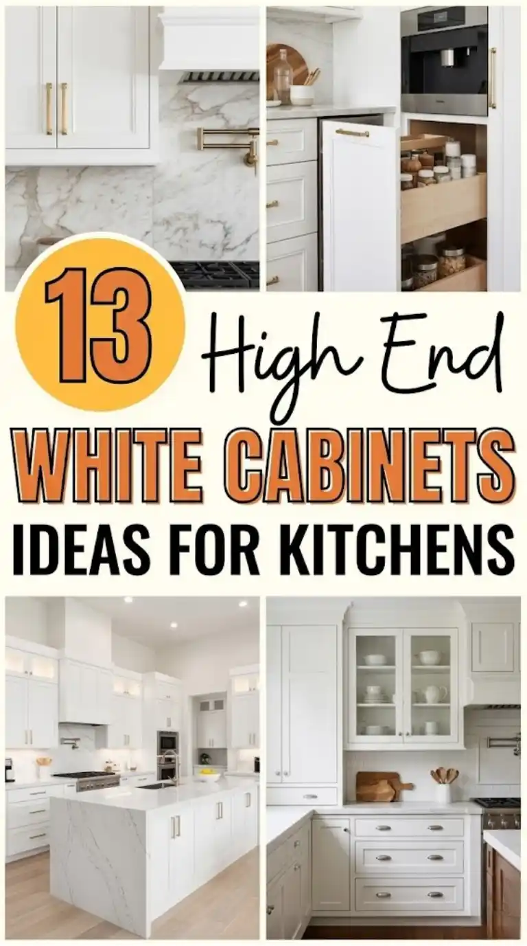 High End White Kitchen Cabinets