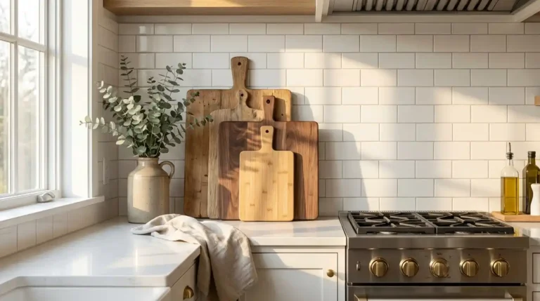 How to Display Cutting Boards on Kitchen Counter