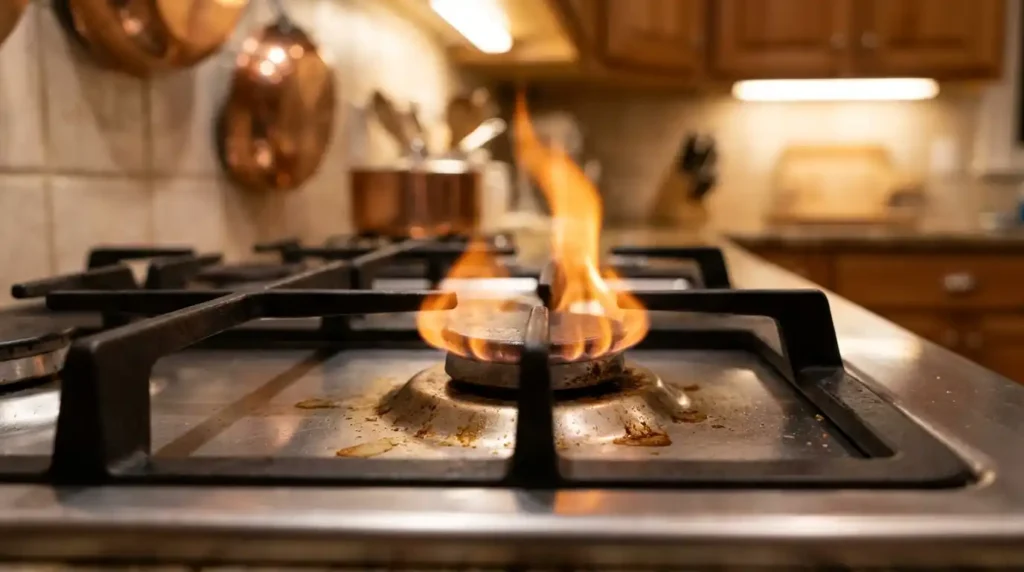 How to Fix an Orange Flame on a Gas Stove 2