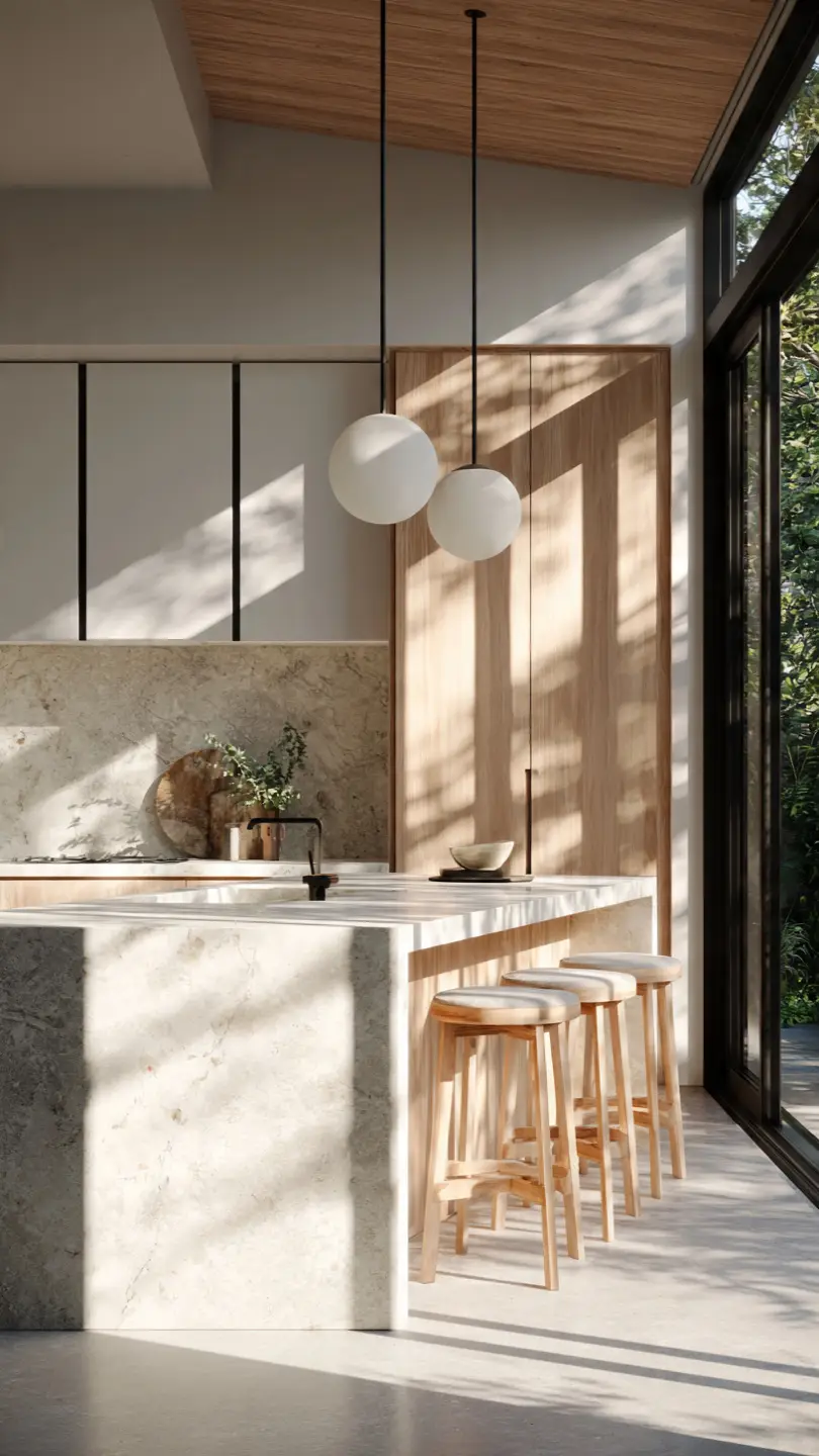 Incorporate Natural Stone Elements For Organic Texture