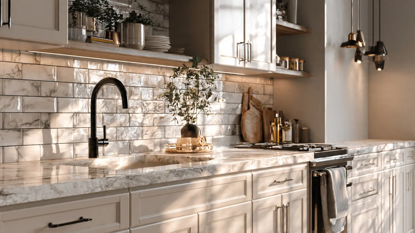 Kitchen Backsplash and Countertop Combinations