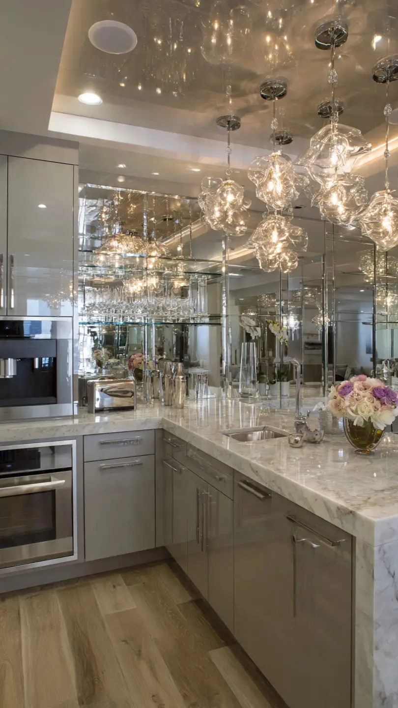 Luxury Style Basement Kitchenette No Sink Space