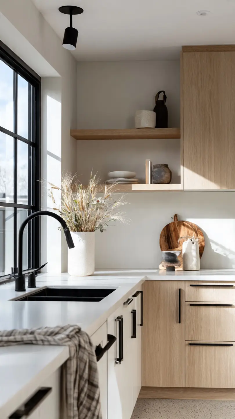Matte Black Accents for Balanced Contrast and Depth