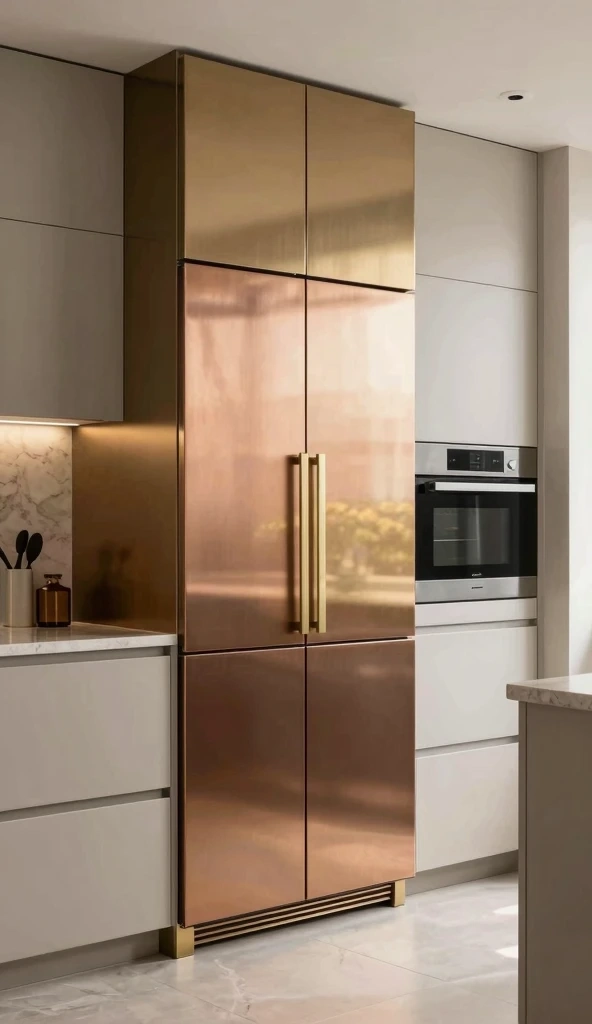 Metallic Accent Cabinets For Contemporary Luxury