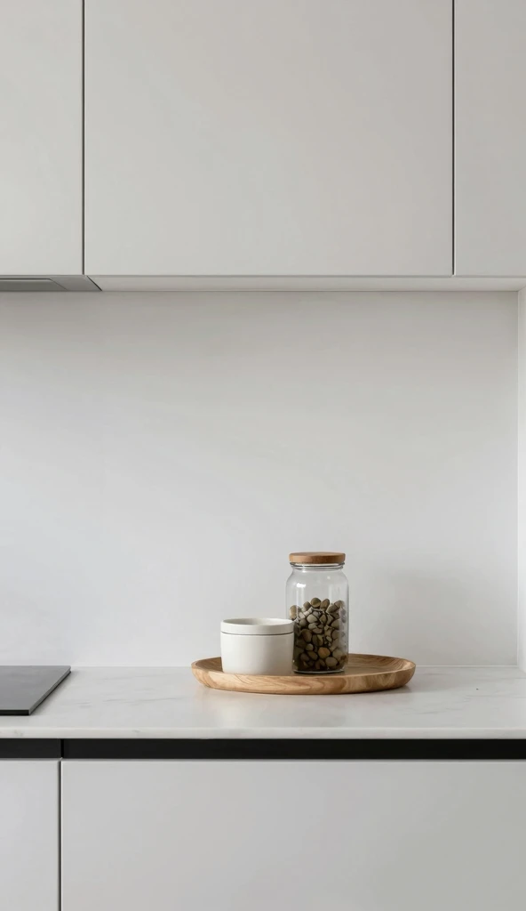 Minimalist Kitchen Countertop Styling with Clean Visual Flow