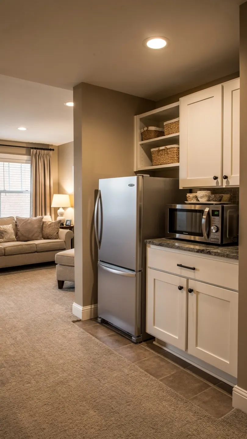 Multi-Purpose Basement Kitchenette for Guest Suites