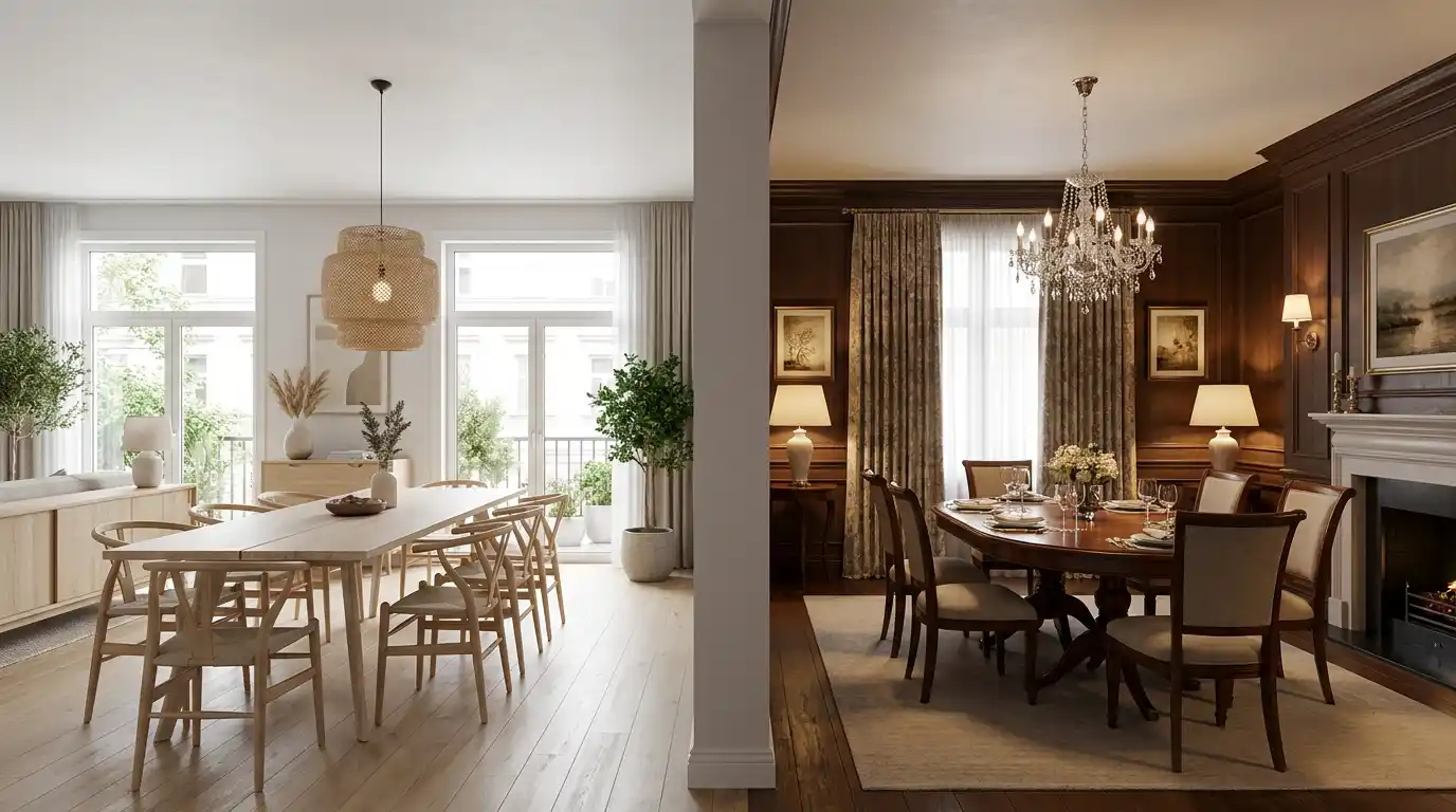 Open-Concept vs. Closed-Concept Dining Rooms