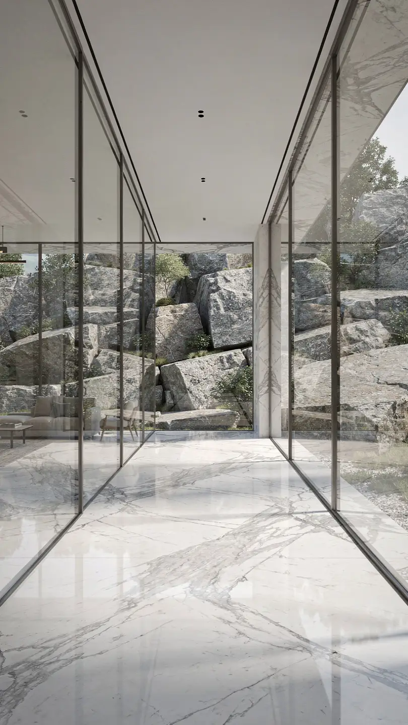 Outdoor-Inspired Indoor Marble Flow