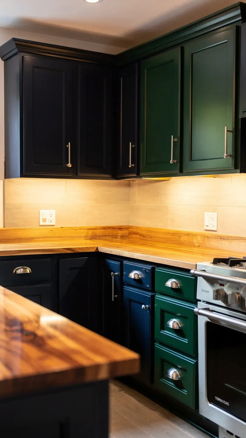 Pair Dark Cabinets With a Natural Maple Slab Countertop