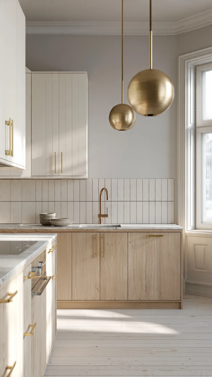 Scandinavian Kitchen Inspiration Using Warm Metallic Finishes
