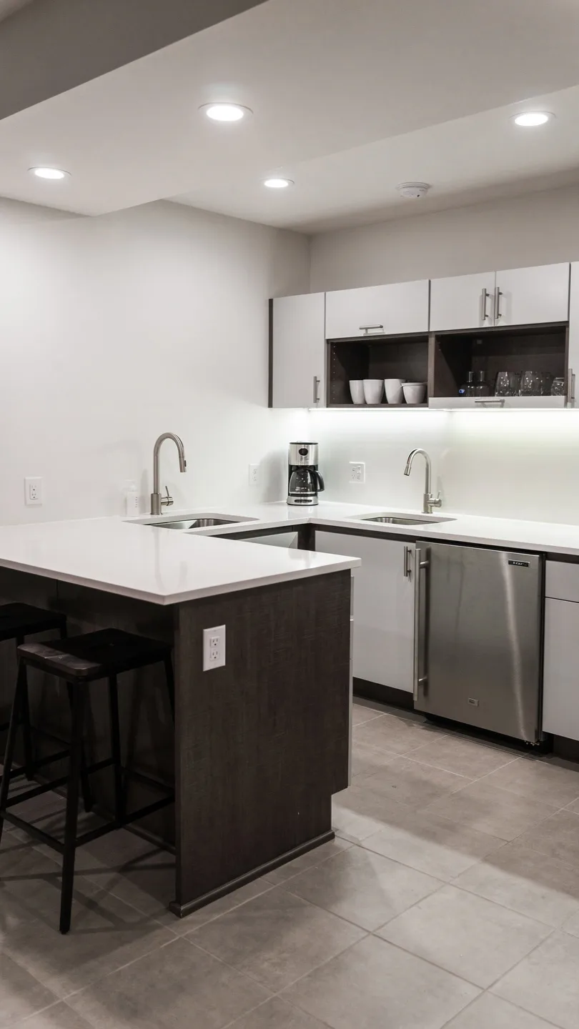 Smart Layout Planning for Basement Kitchenette Bar Spaces
