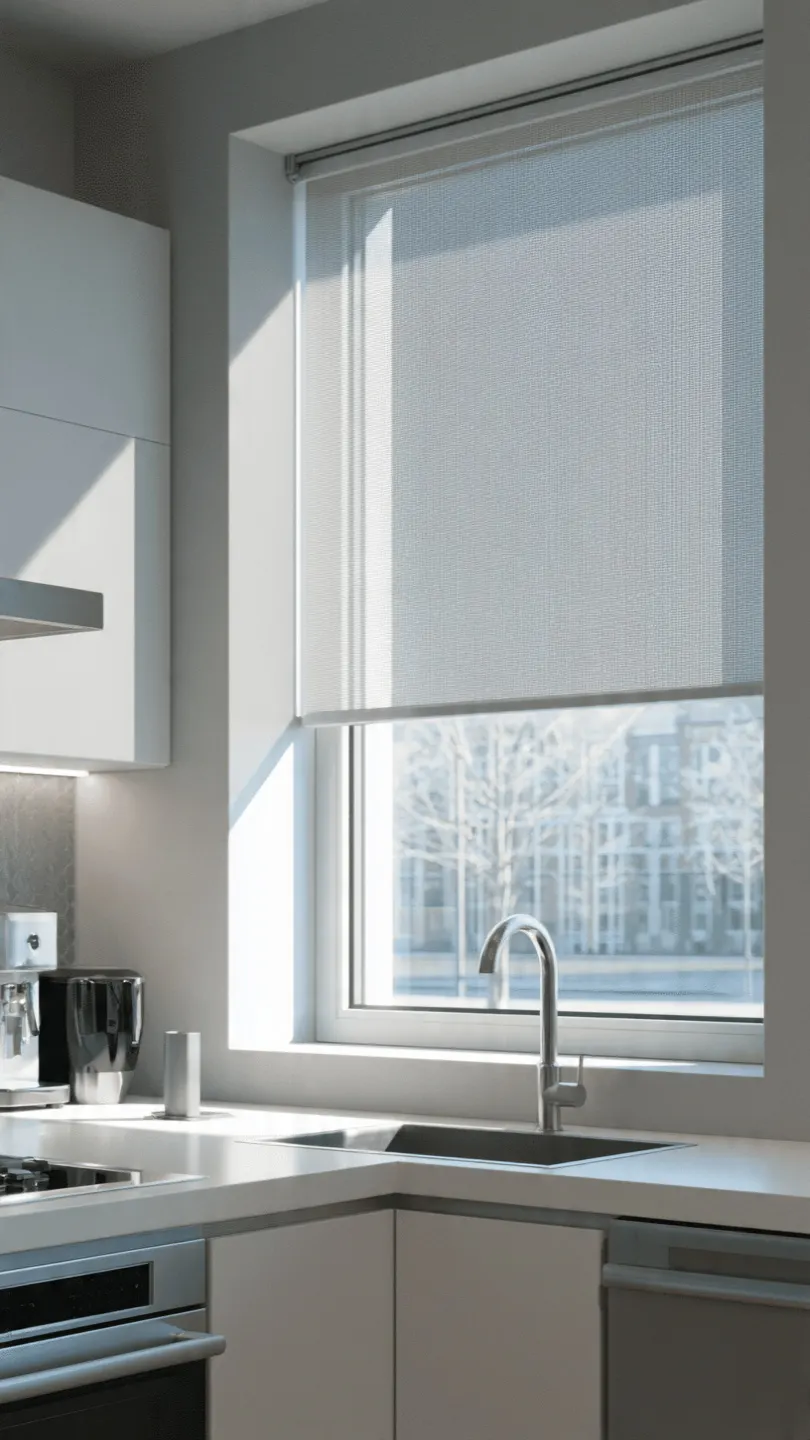 Smart Motorized Blinds for Advanced Kitchen Blinds Ideas Above Sink Living