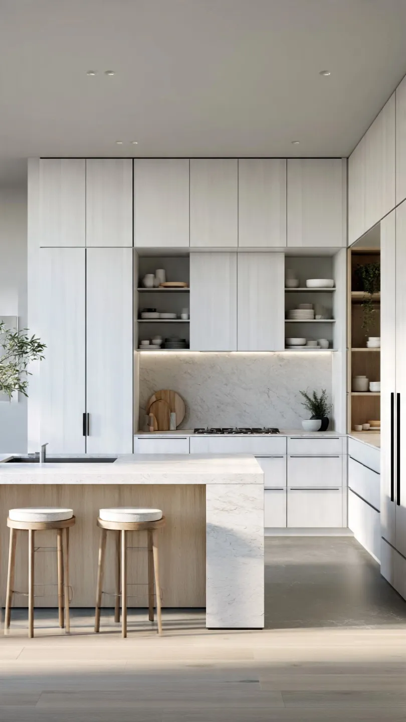 Use Floor-to-Ceiling Scandinavian Kitchen Cabinets for Maximum Storage