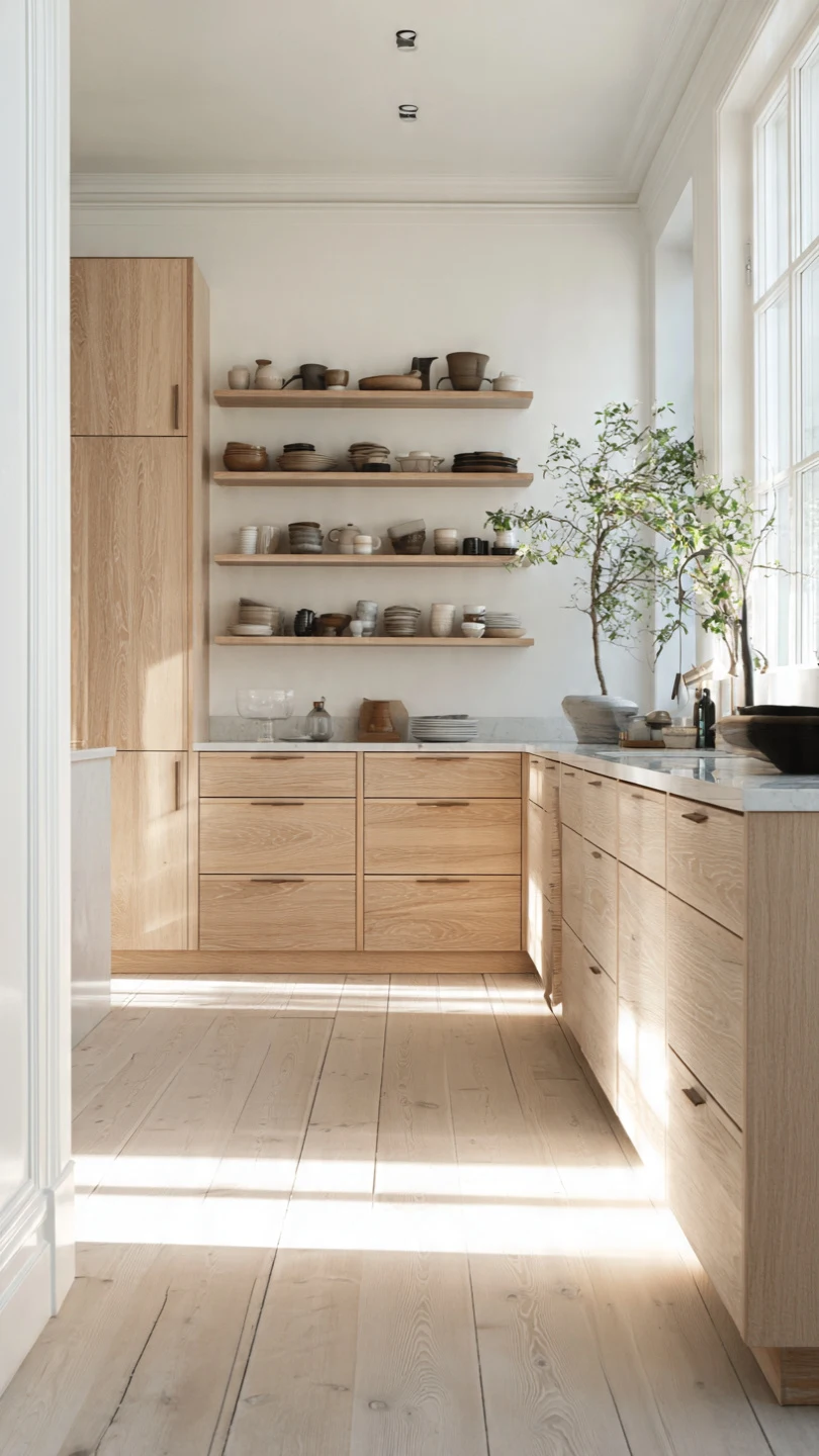 Use Light Wood Cabinetry For Natural Warmth