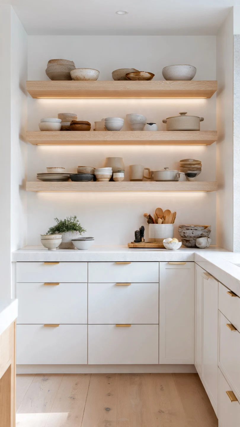 Use Open Shelving To Create An Airy Scandinavian Kitchen Style