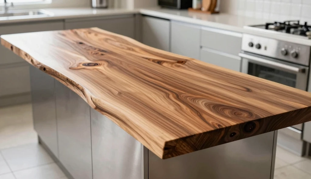 Wood Slab Kitchen Countertop Ideas