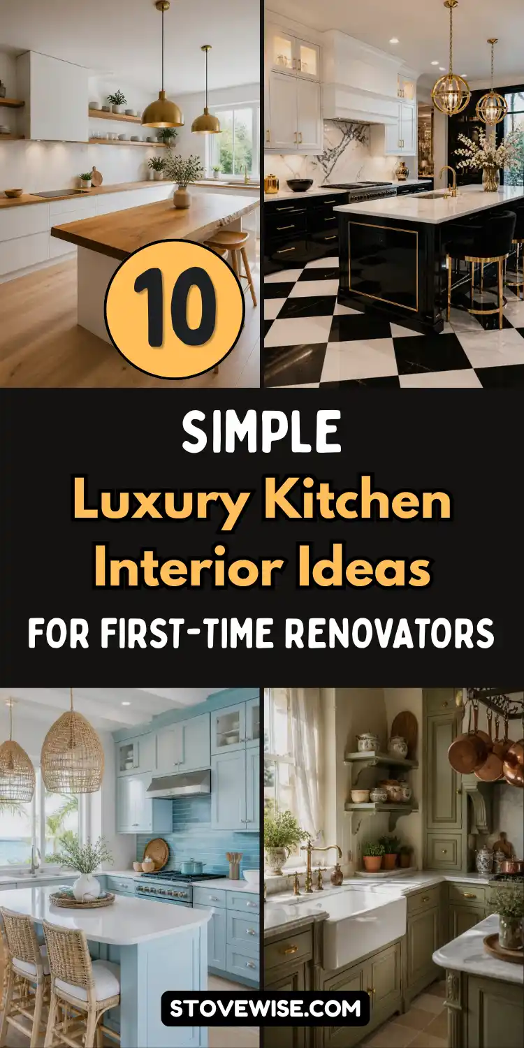 10 Simple Luxury Kitchen Interior Ideas for First-Time Renovators
